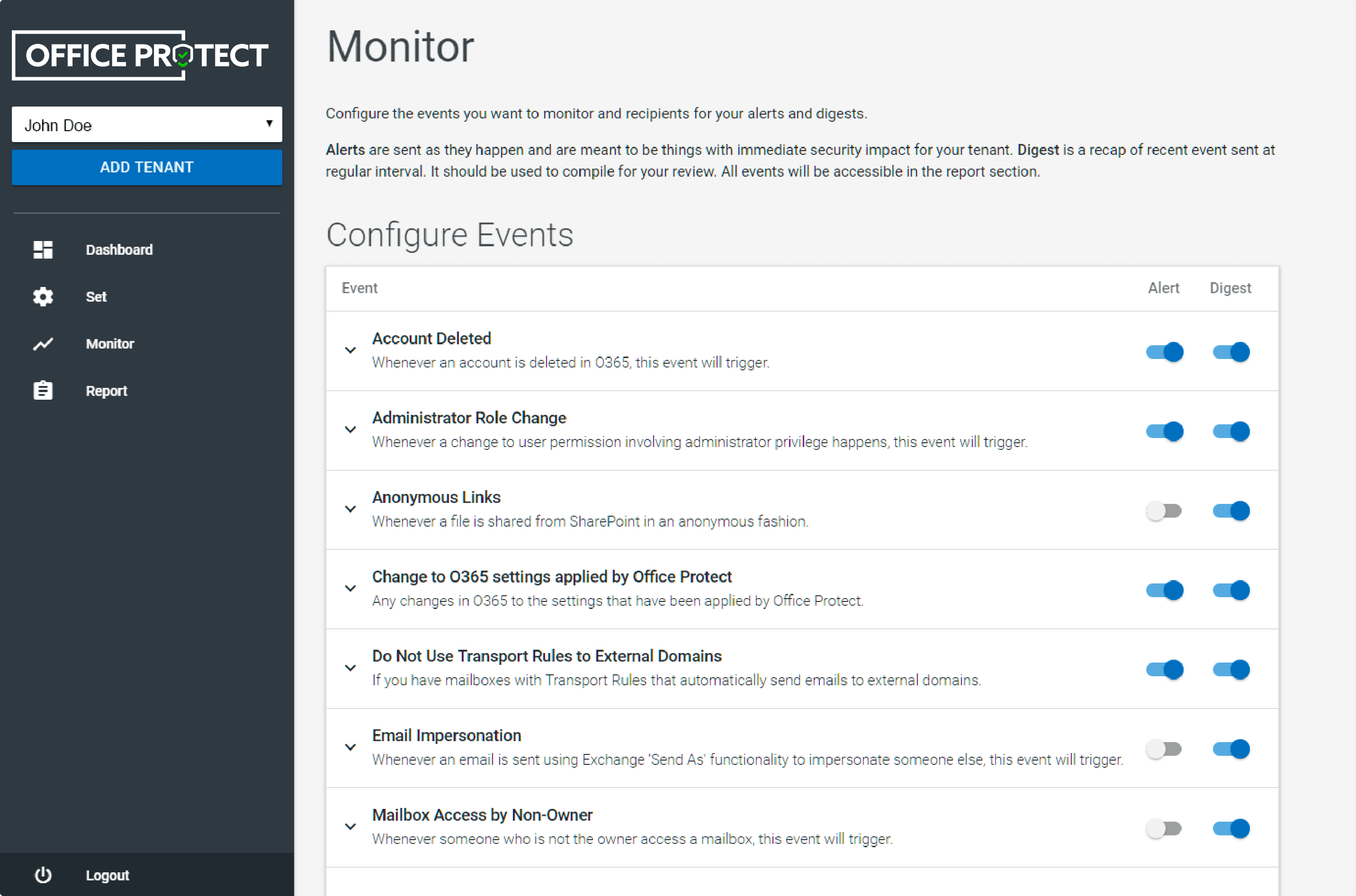 Office Protect: Monitoring & Alerts